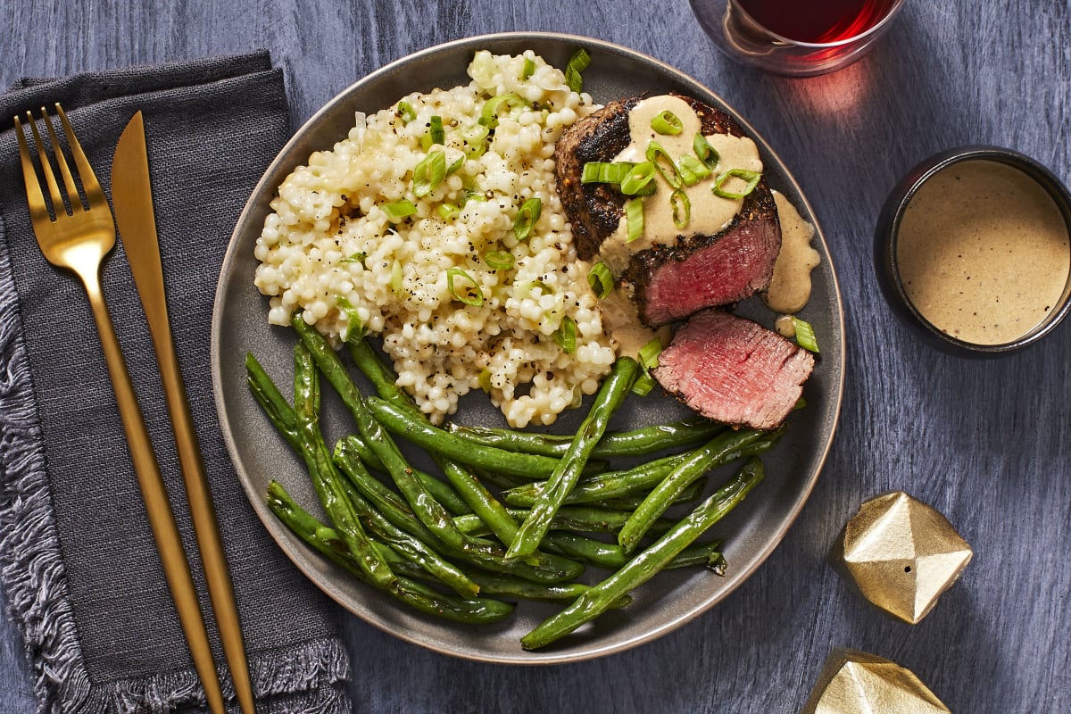 Beef Tenderloin in a Mustard Sauce