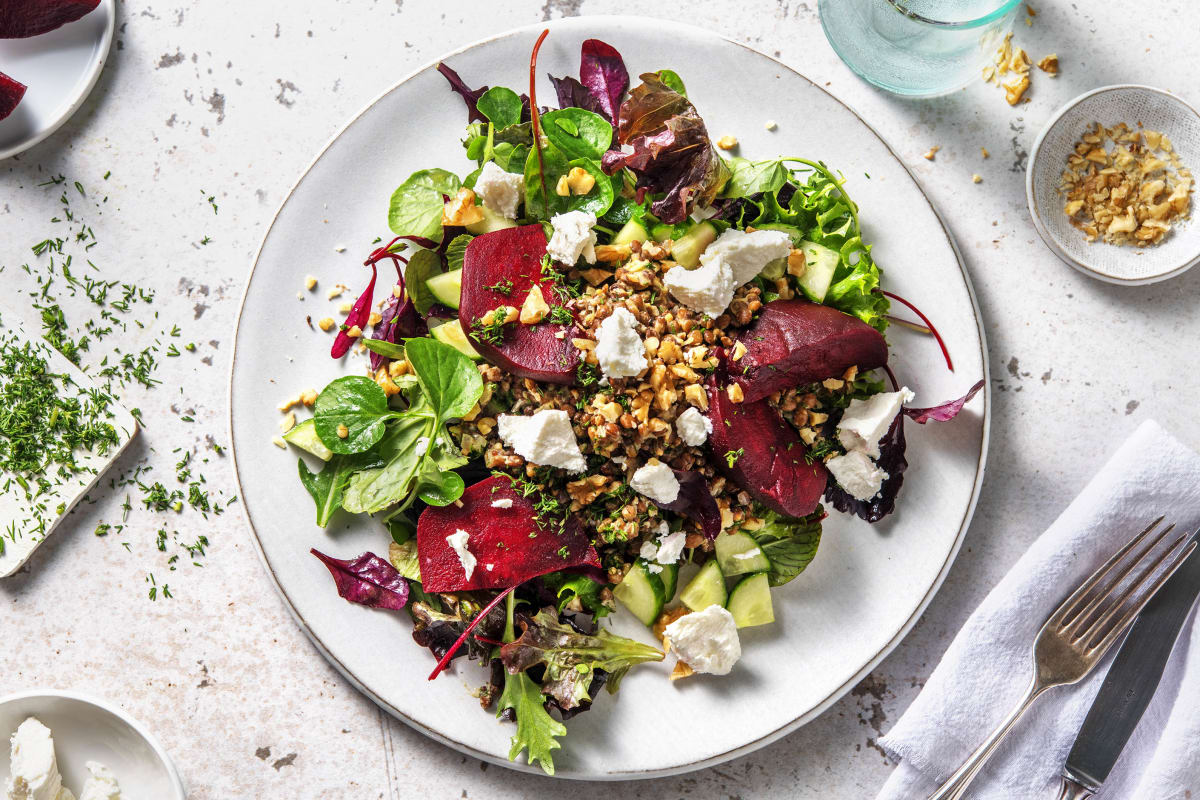 Beetroot, Lentil & Goat's Cheese Salad