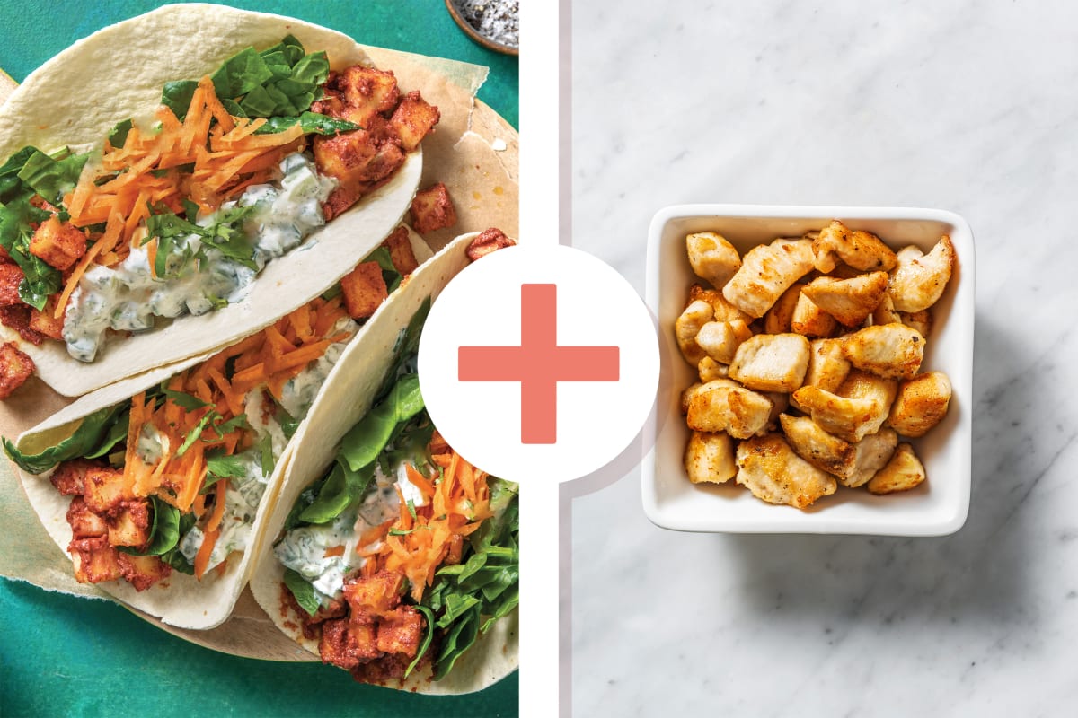 Bengal Paneer Chicken & Cheese Tacos
