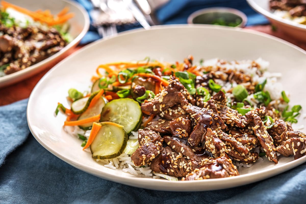 Sesame-Soy Beef Bibimbap