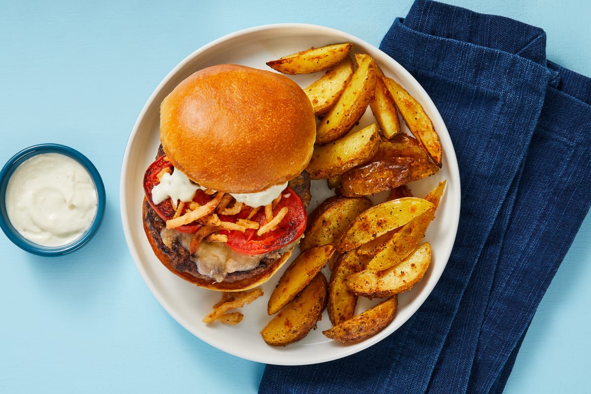 Big League Blue Cheese Crunch Burgers Recipe | HelloFresh