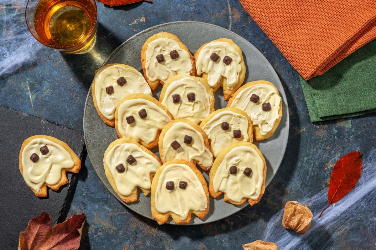 Box Pâtisserie | Biscuits sablés fantômes d'Halloween