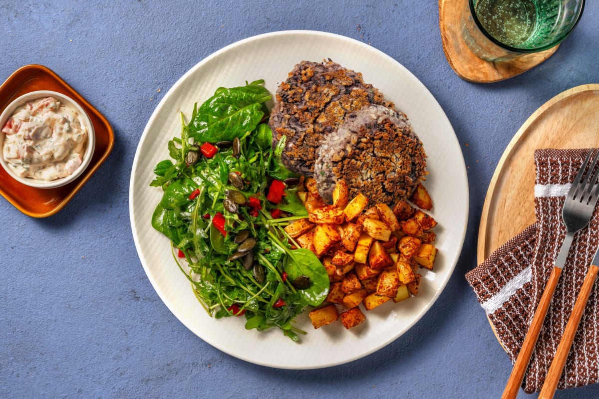 Black Bean Croquette Tapas Plates