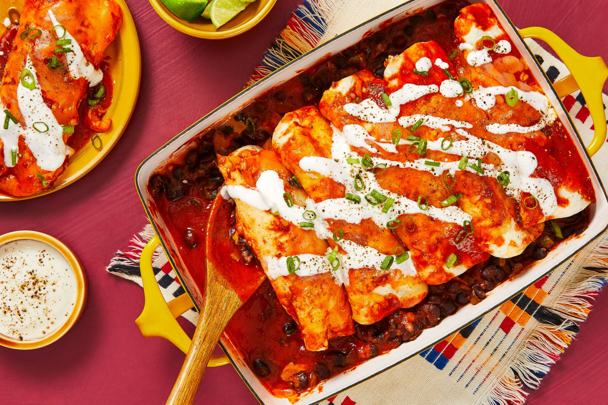 Black Bean Enchiladas Rojas Recipe