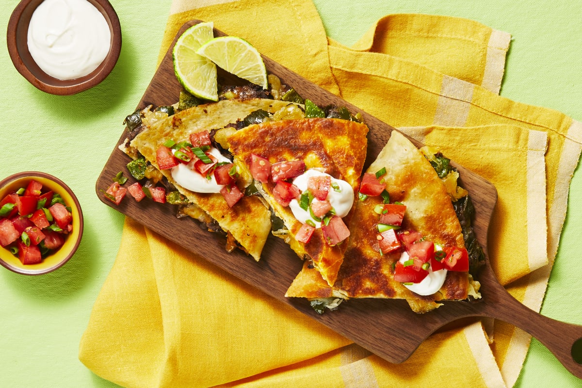 Black Bean & Poblano Quesadillas