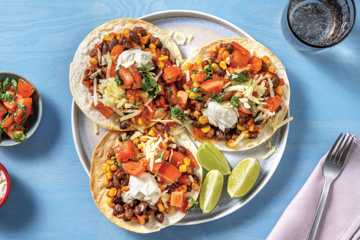 Mexican Black Bean Tostadas