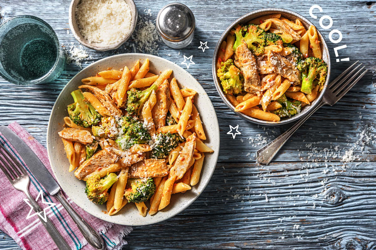 Blitzschnelle Pasta mit Hähnchen Rezept | HelloFresh