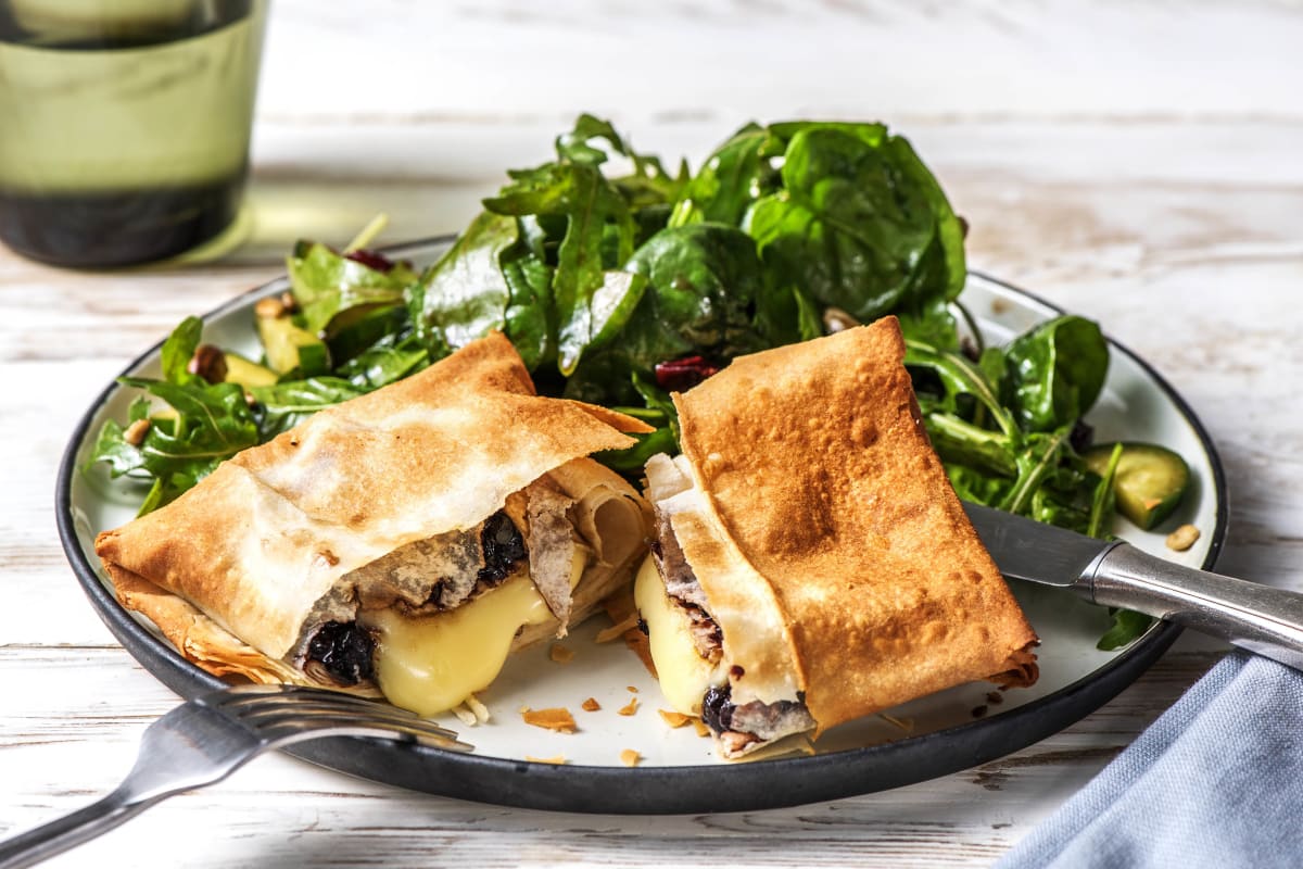 Blueberry-Balsamic Baked Brie in Phyllo