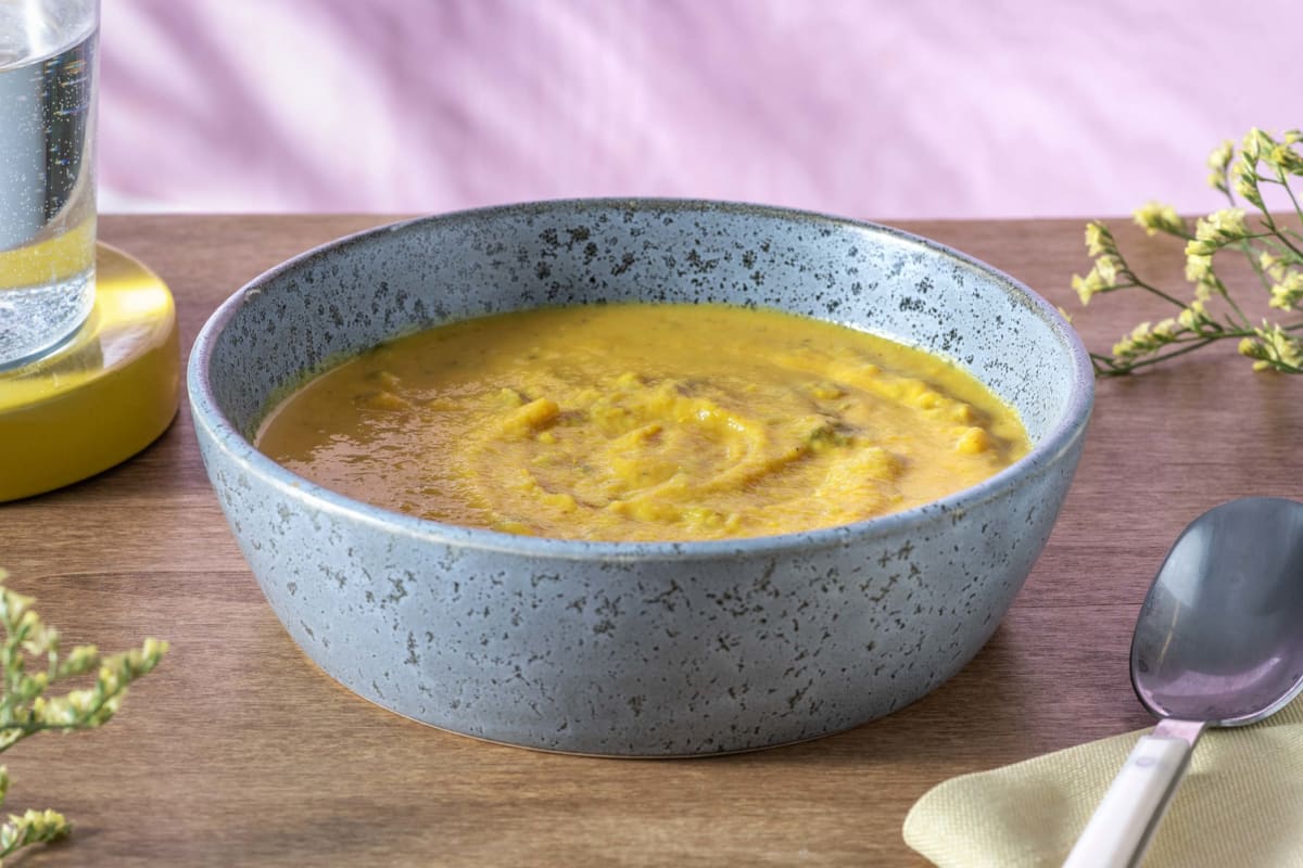 Blumenkohl-Curry-Suppe mit Bohnen