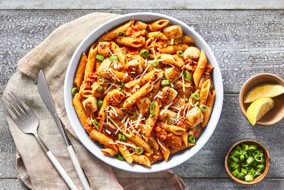 Blush Bay Scallop Penne Recipe | HelloFresh