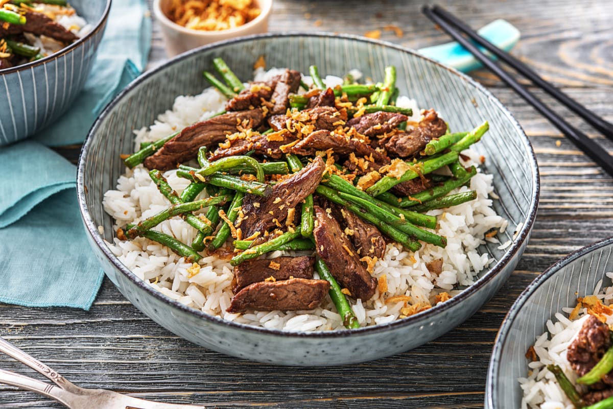 Garlic-Ginger Glazed Beef