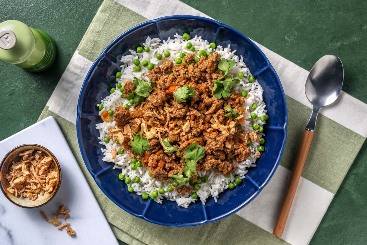 Jamaican-Inspired Curry Beef Bowls