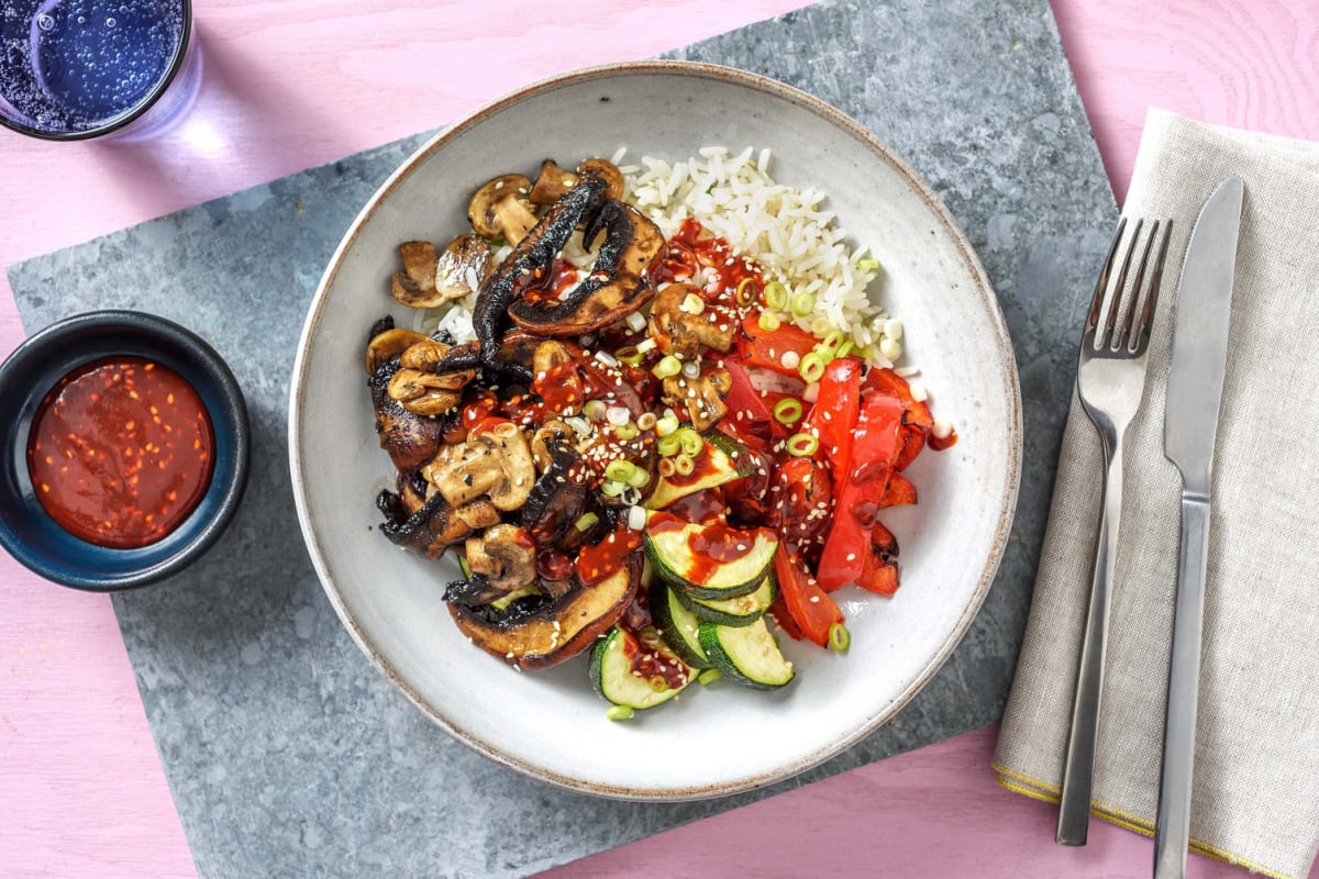 Bol style « bulgogi » aux champignons portobello