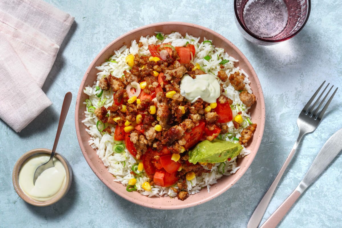 Plant-Based Protein Shreds Burrito Bowls