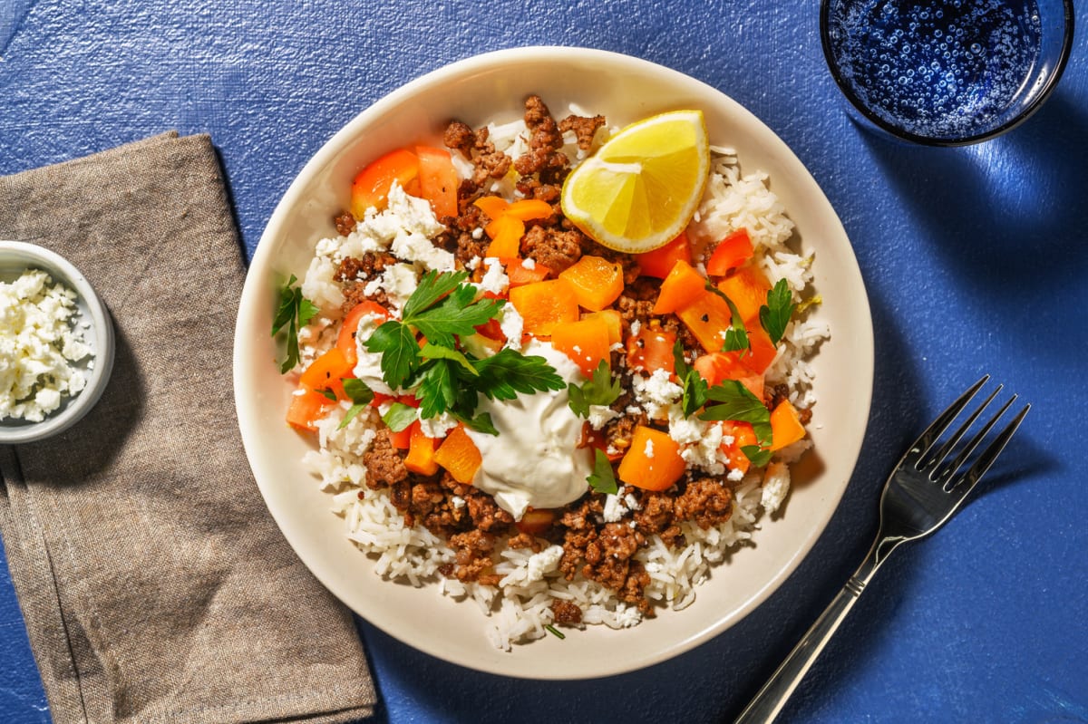 Kofta-Inspired Beef Bowls