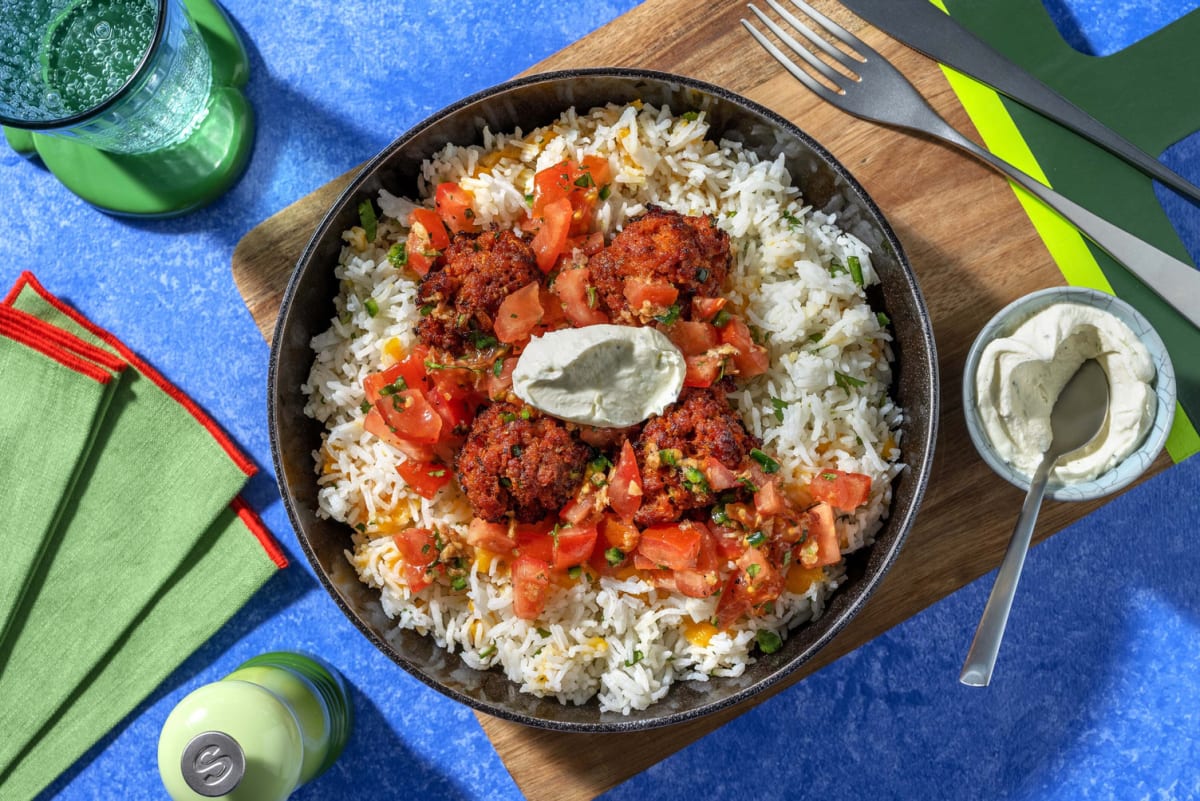 Chorizo Meatball Bowls