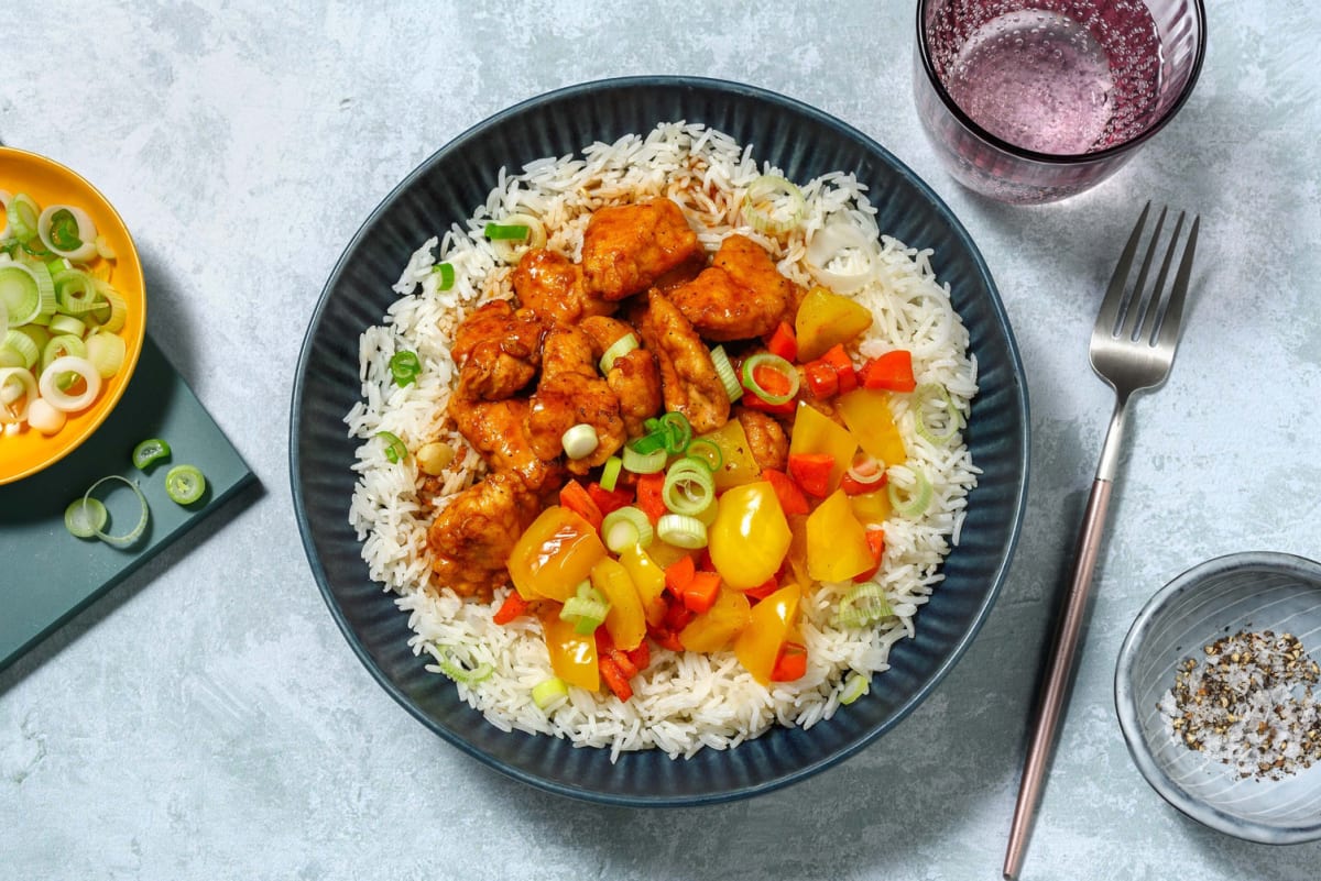 Honey-Garlic Chicken Thigh Bowls