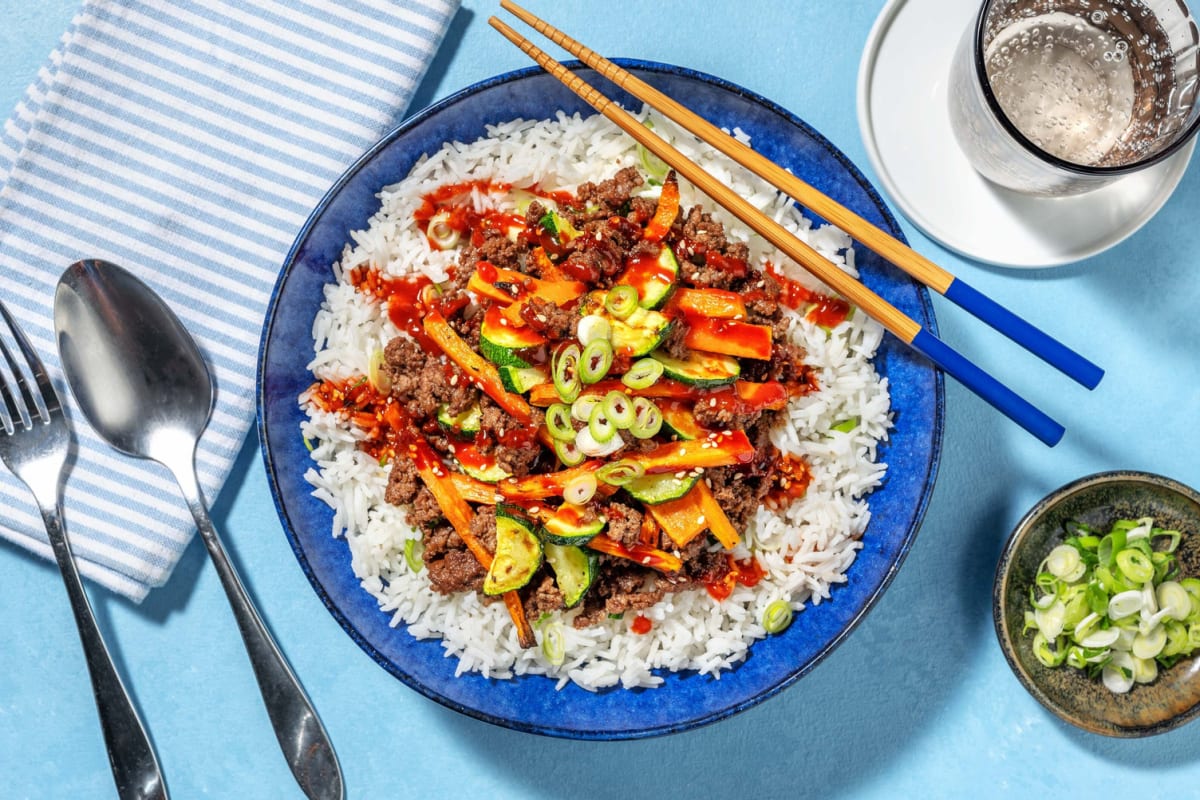 Spicy Bibimbap-Style Rice Bowls