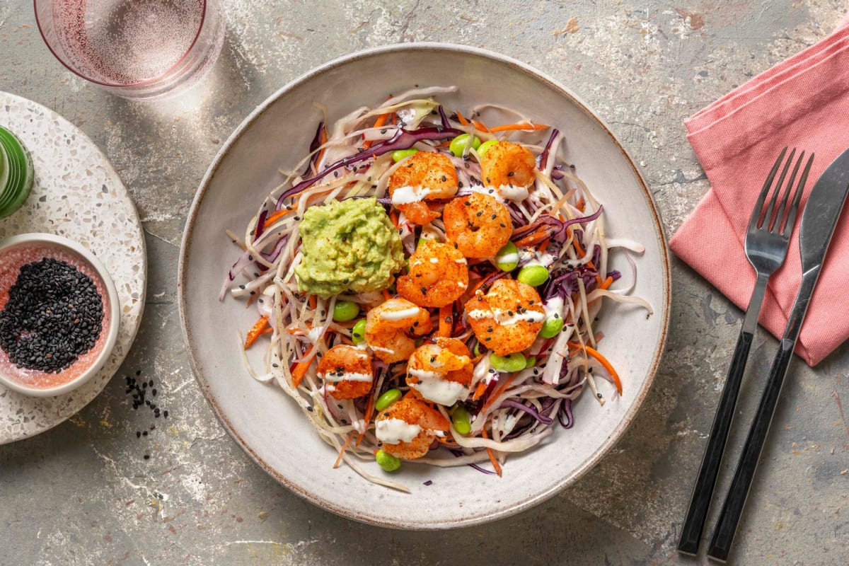 Smart Togarashi Shrimp and Slaw Bowls