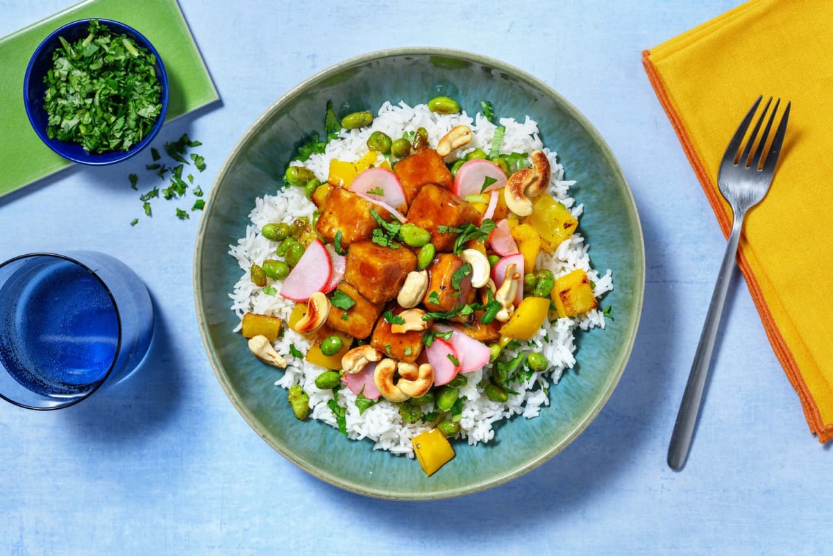 Ginger-Glazed Double Tofu Bowls