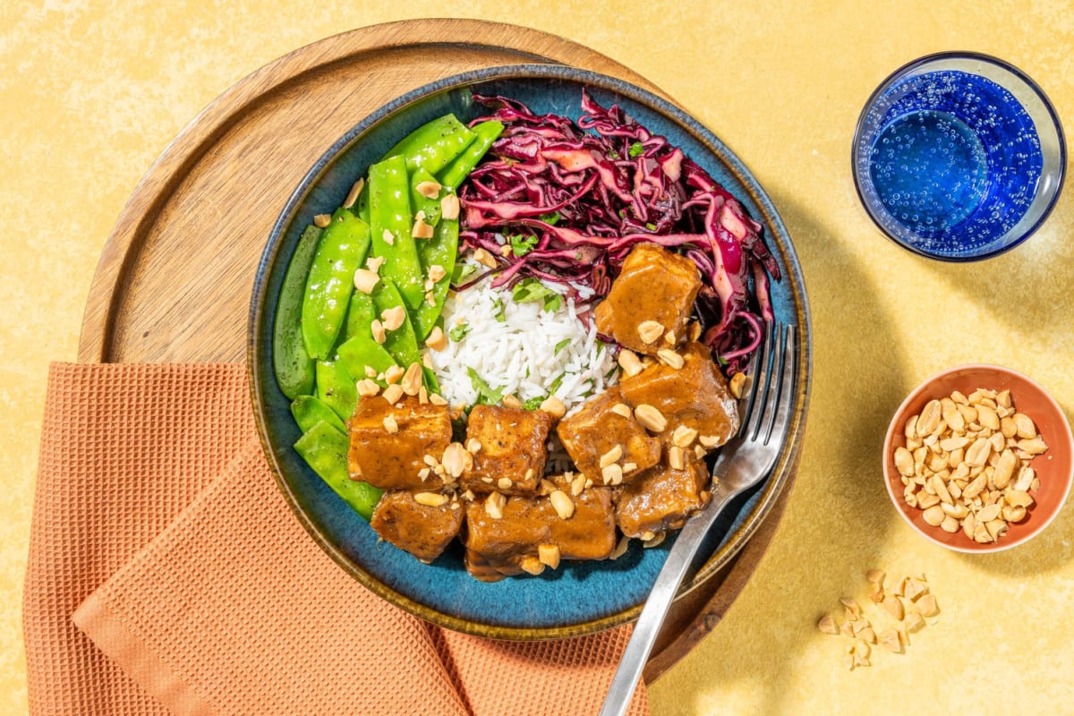 Satay-Inspired Double Tofu Bowls