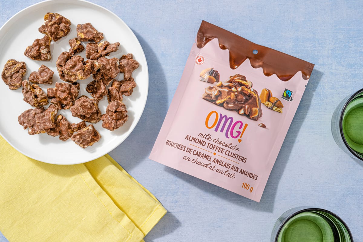 (ON) OMG! Chocolate Toffee Almond Clusters