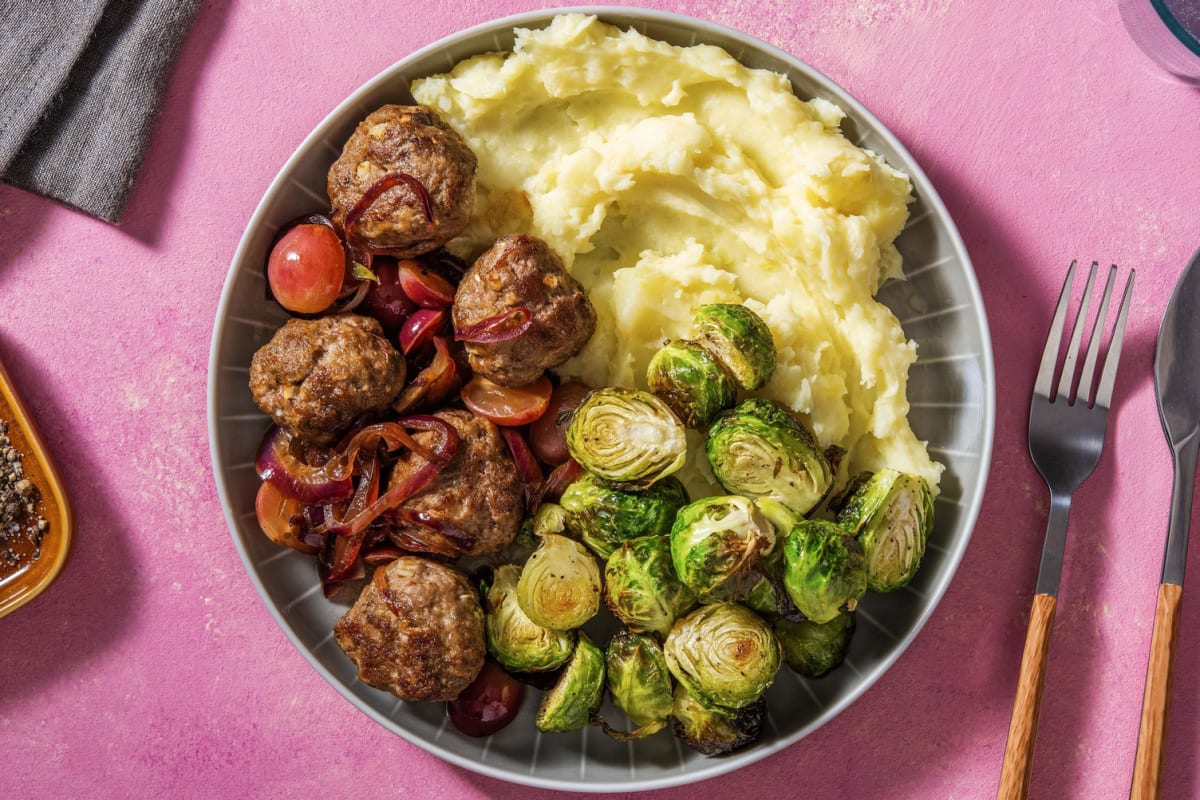 Herby Lamb Meatballs and Buttery Mash