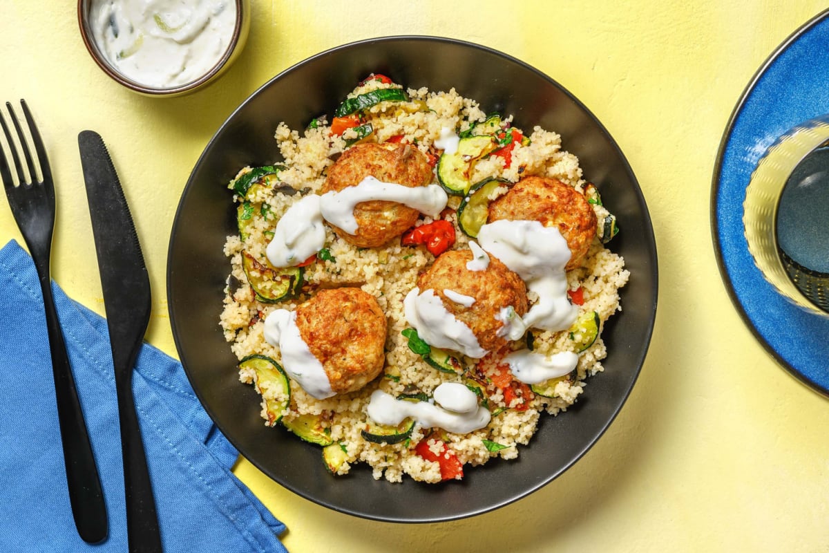 Boulettes de dinde et de feta à la grecque