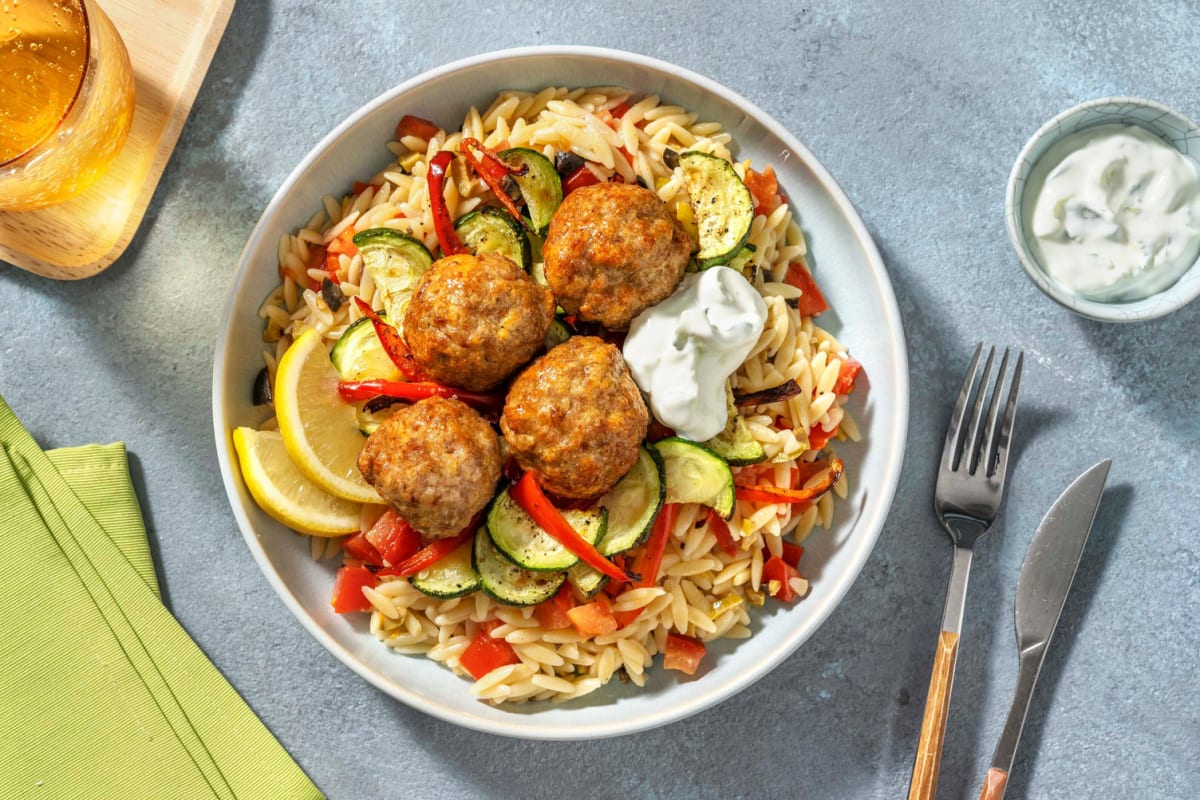 Greek-Style Lemon-Pepper Pork Meatballs