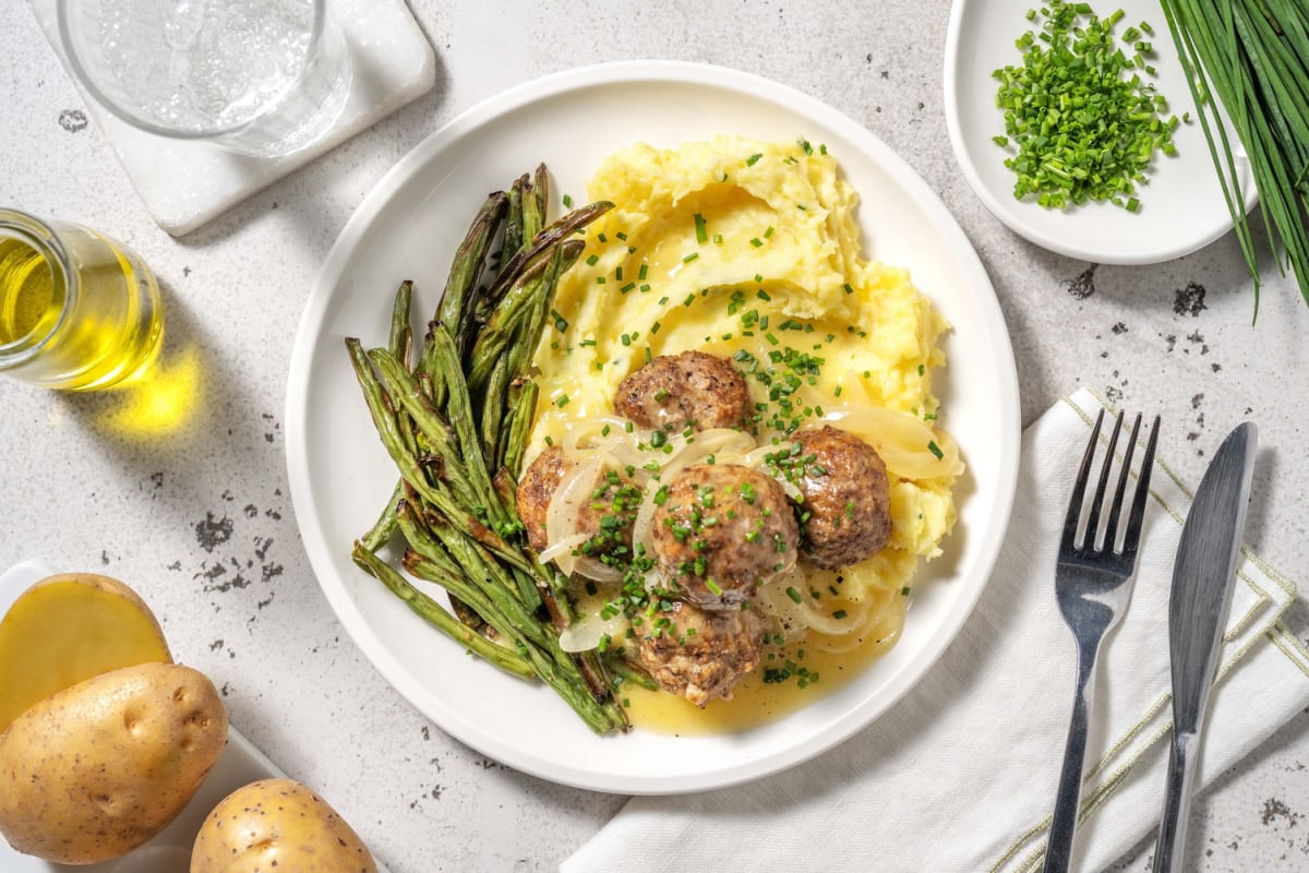 Boulettes de viande enrobées de sauce