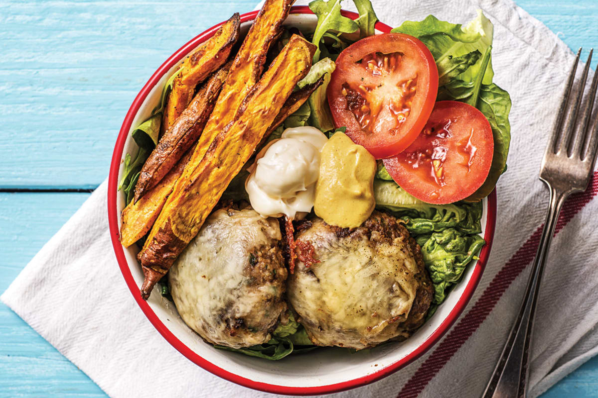 Loaded Bunless Beef & Salad Burger Bowl