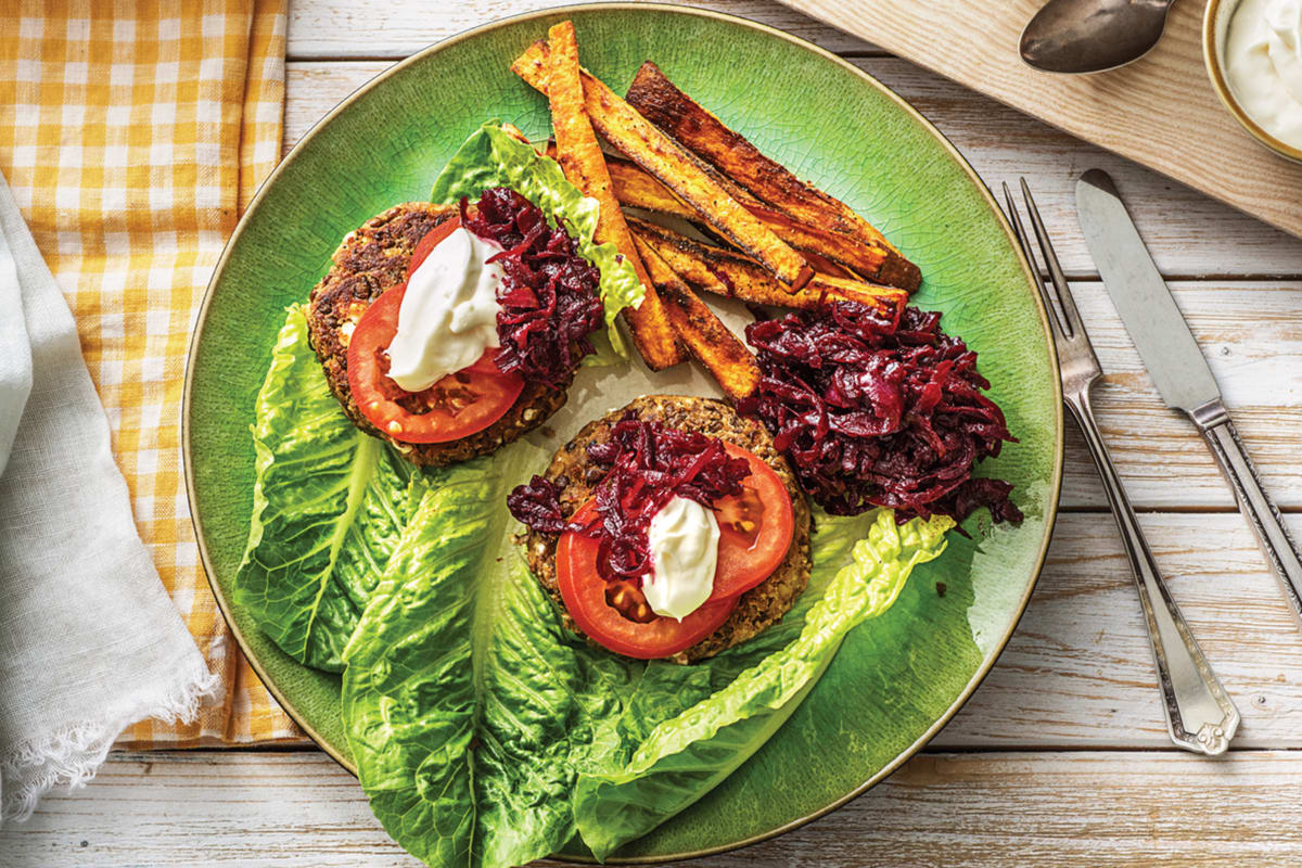 Fetta & Lentil Bunless Burgers