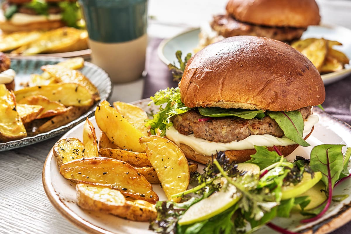 Burger de porc à la pomme