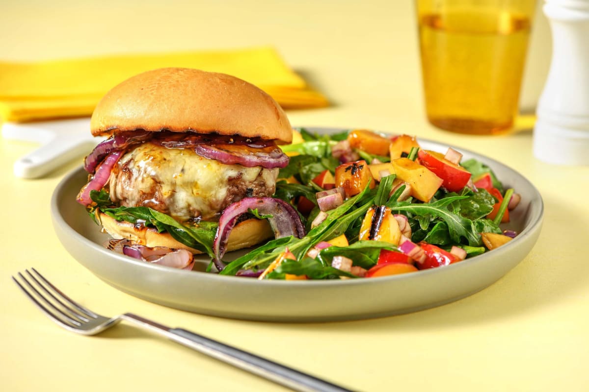 Burgers à la côte de bœuf et aux figues