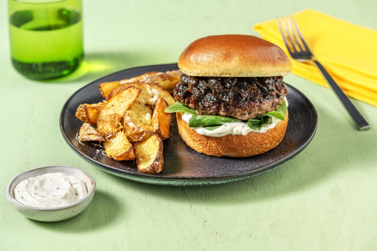 Italian-Inspired Beef Burgers