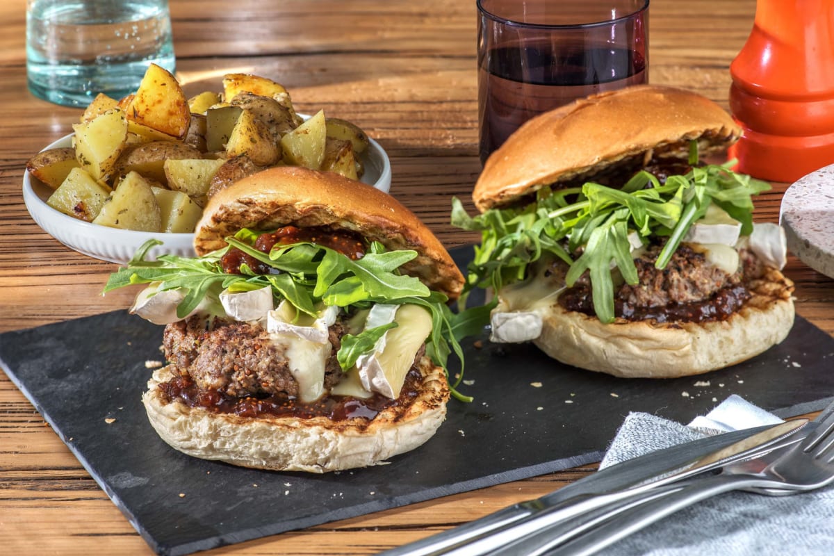 Burgers de bœuf au brie