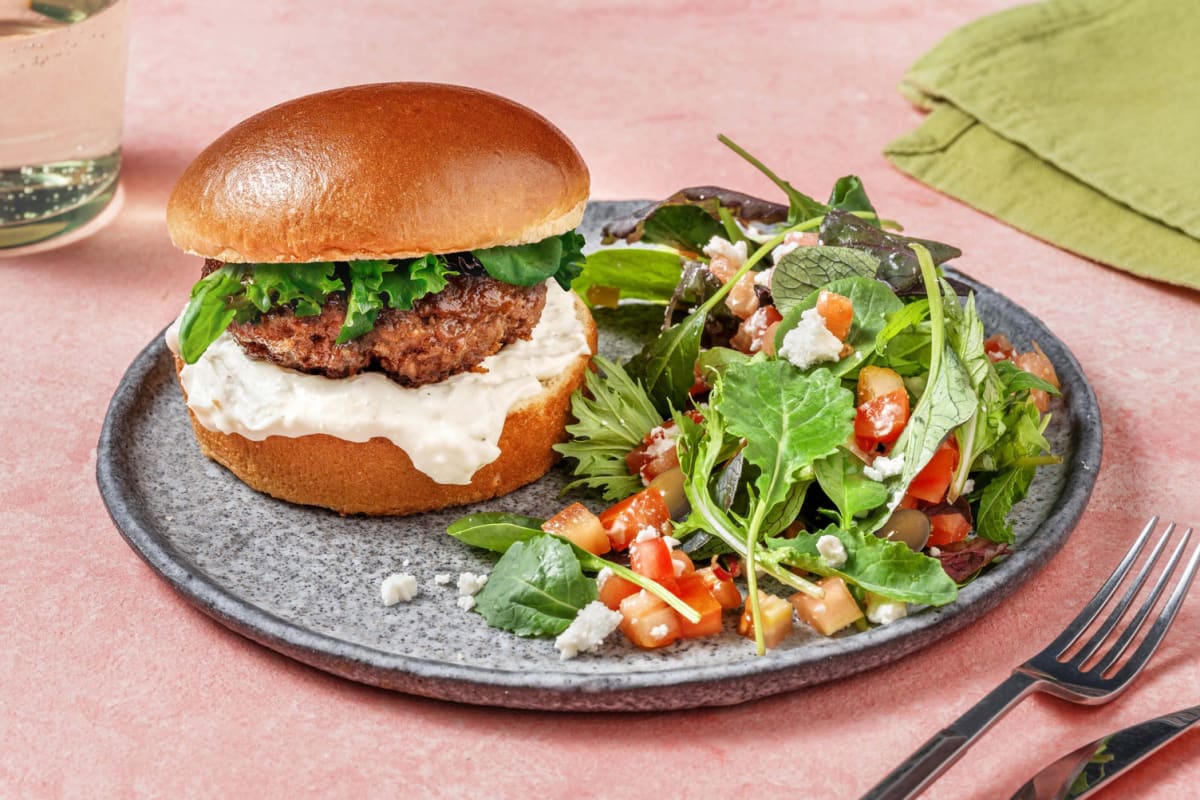 Feta Beef Burgers