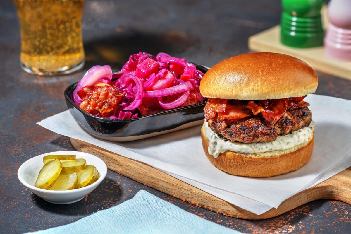 Burgers de bœuf et de porc à l’allemande