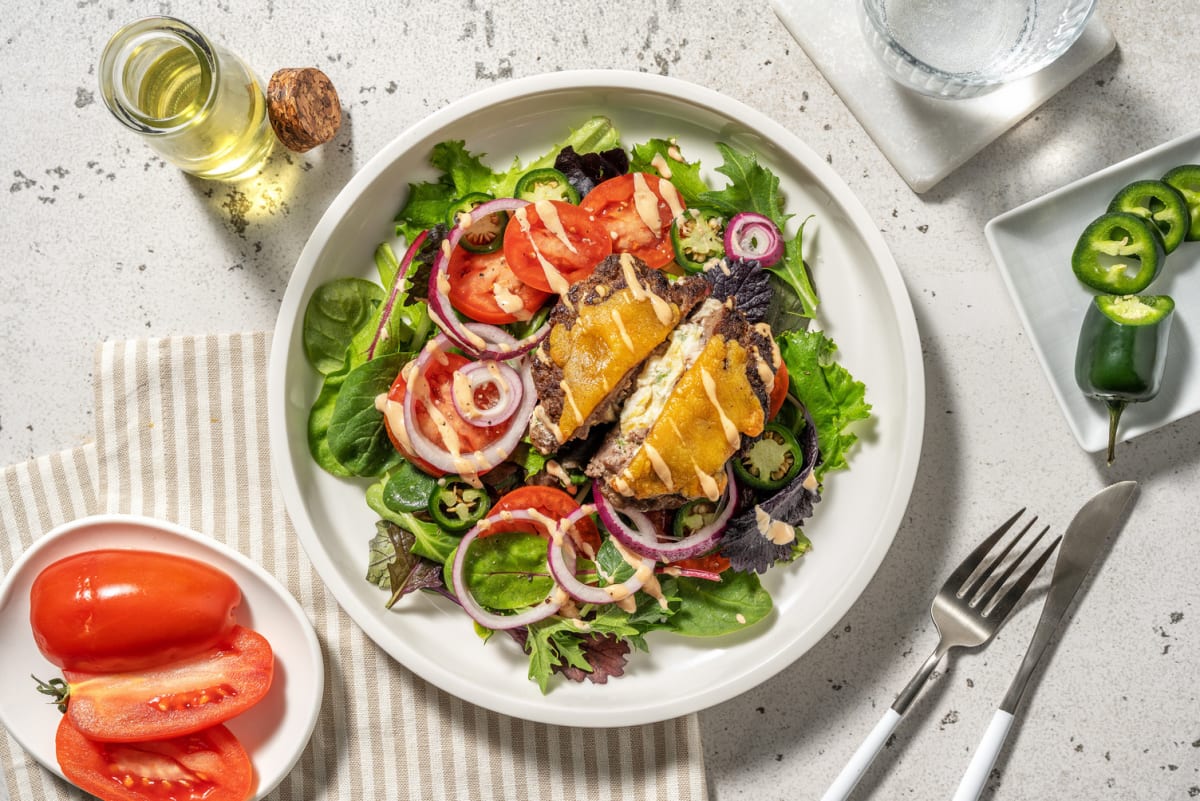 Carb Smart Jalapeño Popper Bunless Turkey Burgers