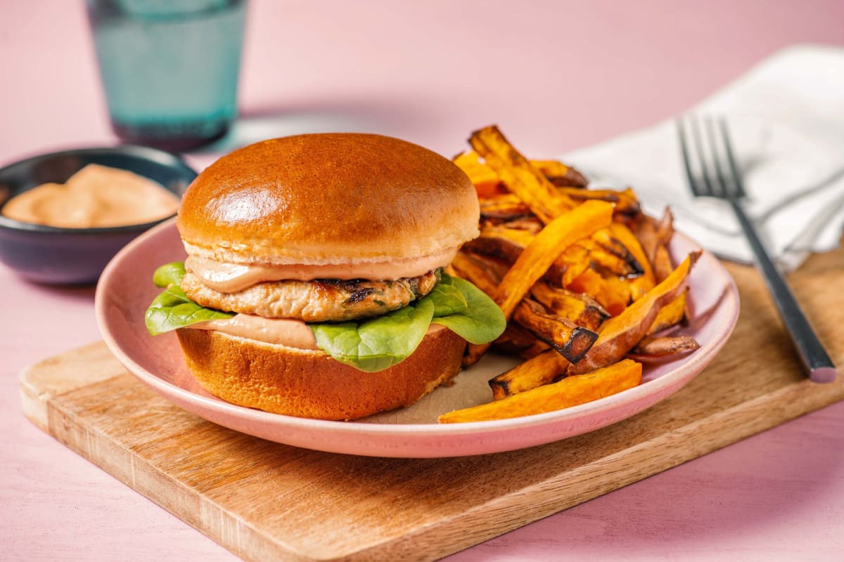 Sriracha Turkey Burgers