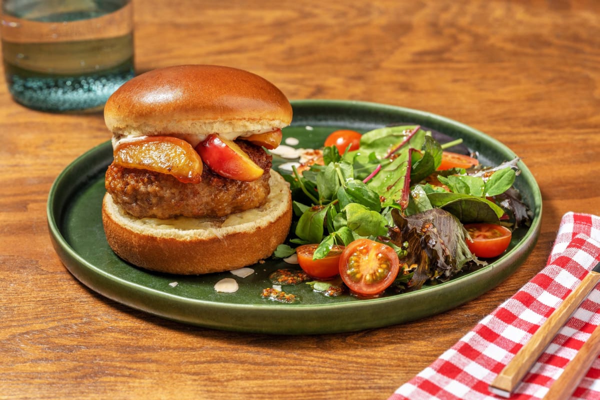 Burgers de porc à la pomme façon cabane à sucre