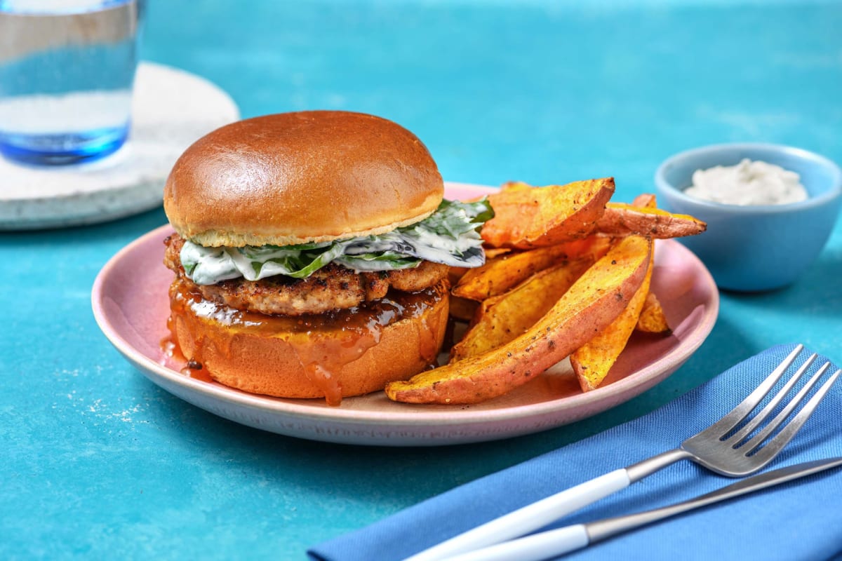 Burgers de porc aux épices indiennes