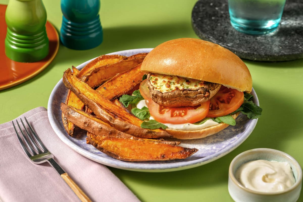 Montreal-Spiced Portobello Burgers