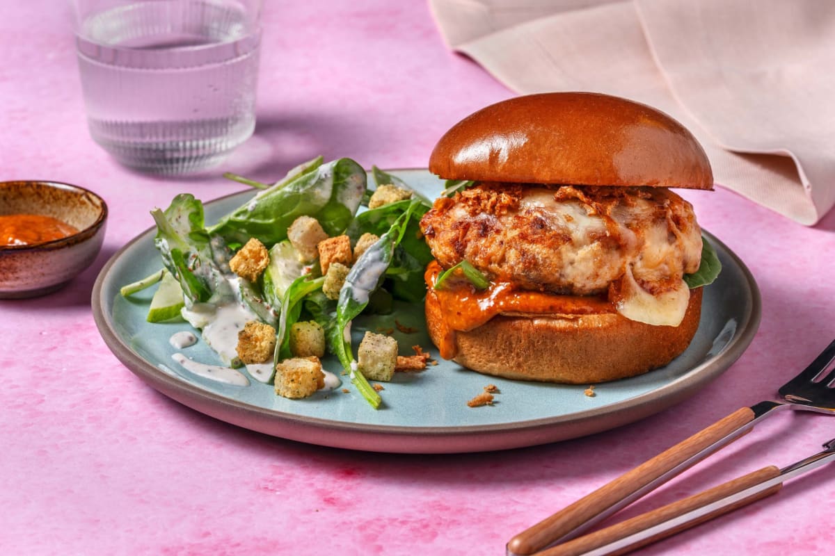 BBQ Cheddar Chicken Burgers