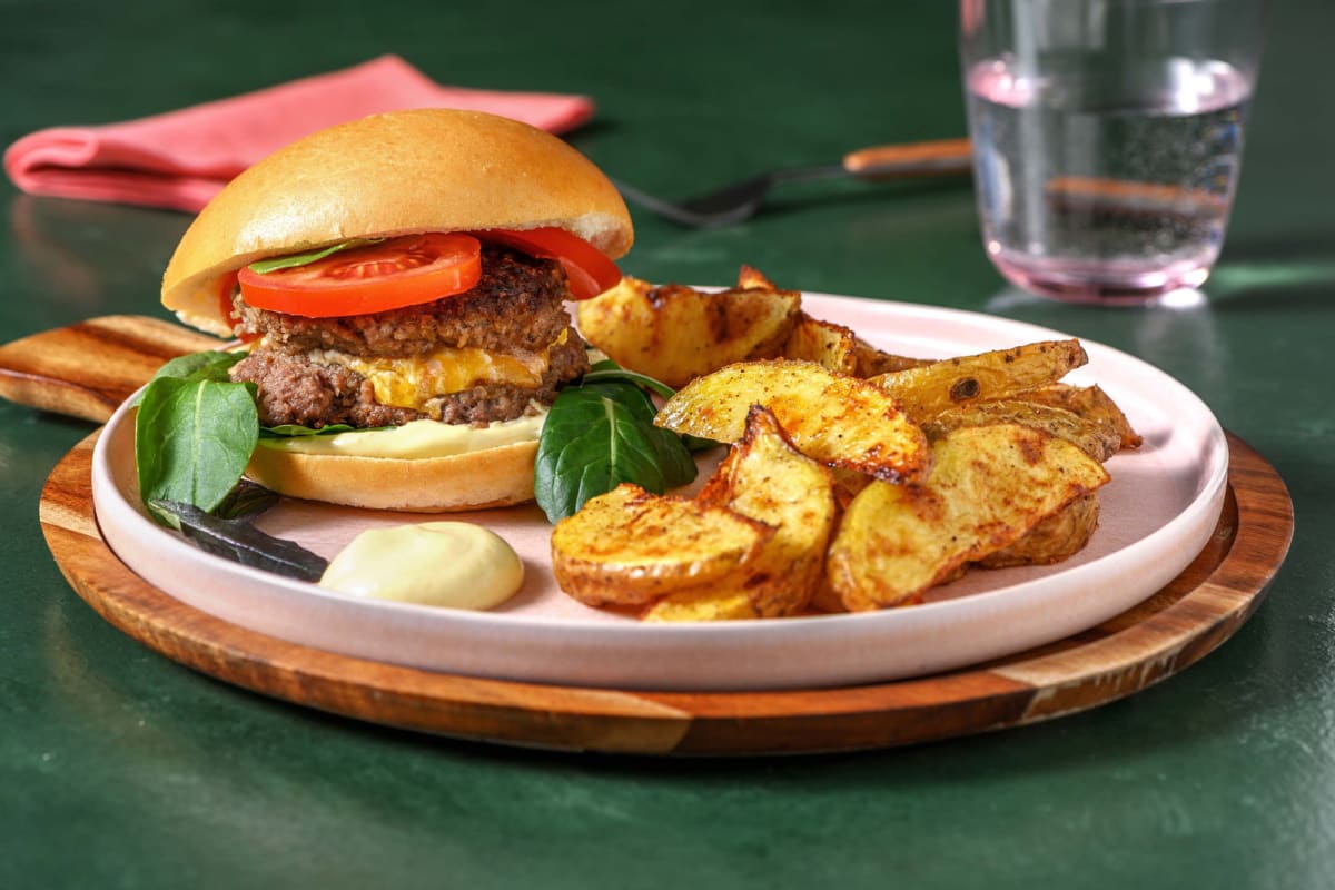 Burgers de dinde farcis au fromage