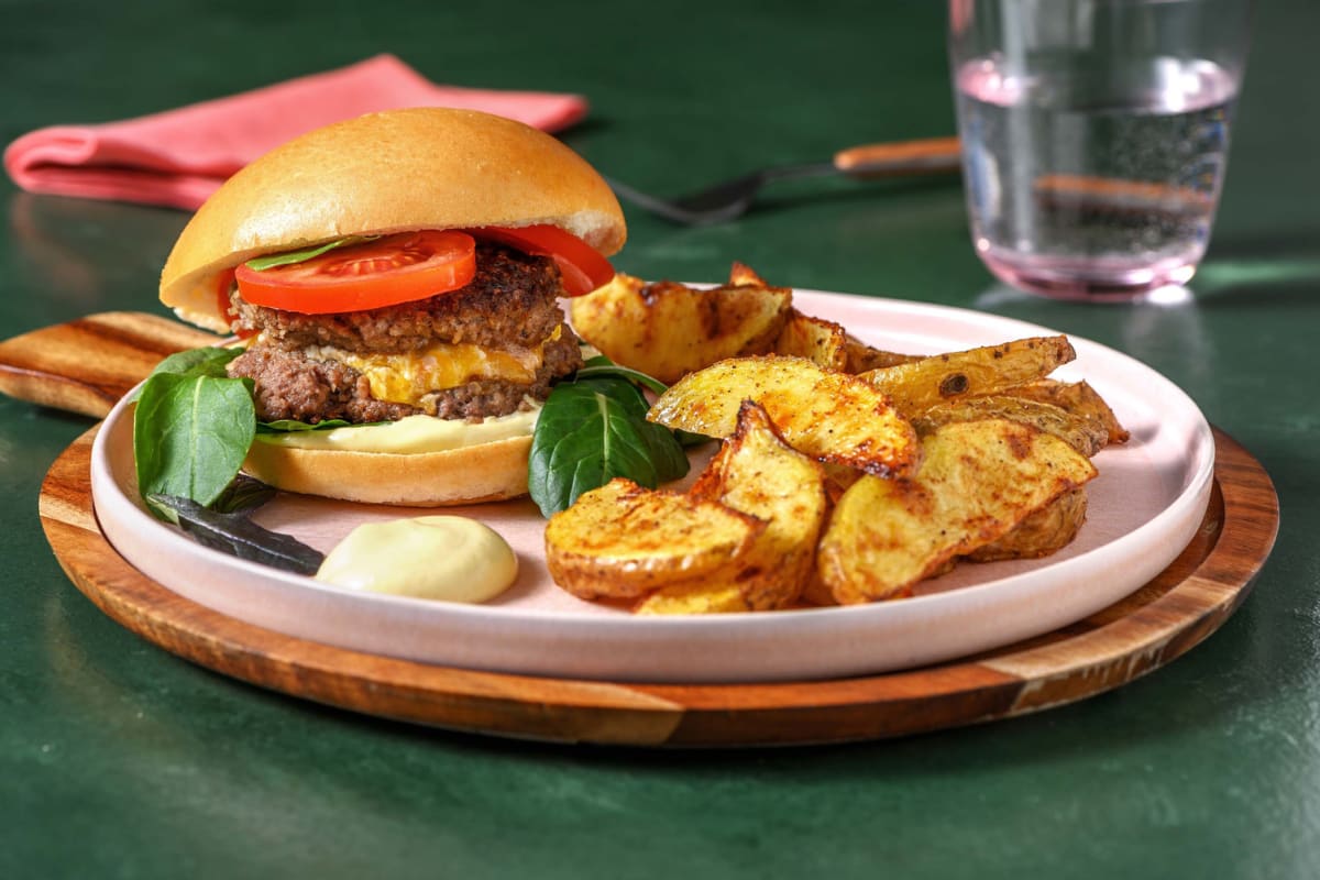 Burgers farcis au fromage