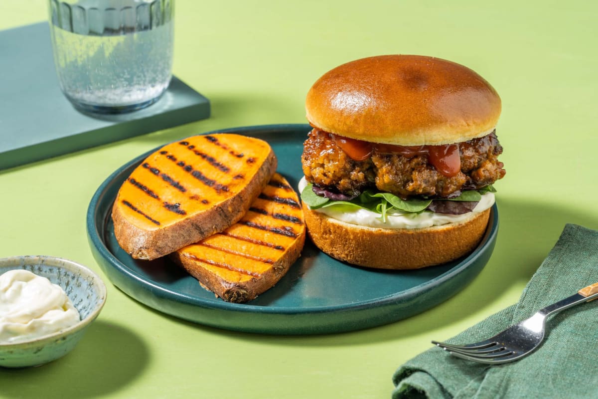 Grilled Meatloaf Burgers