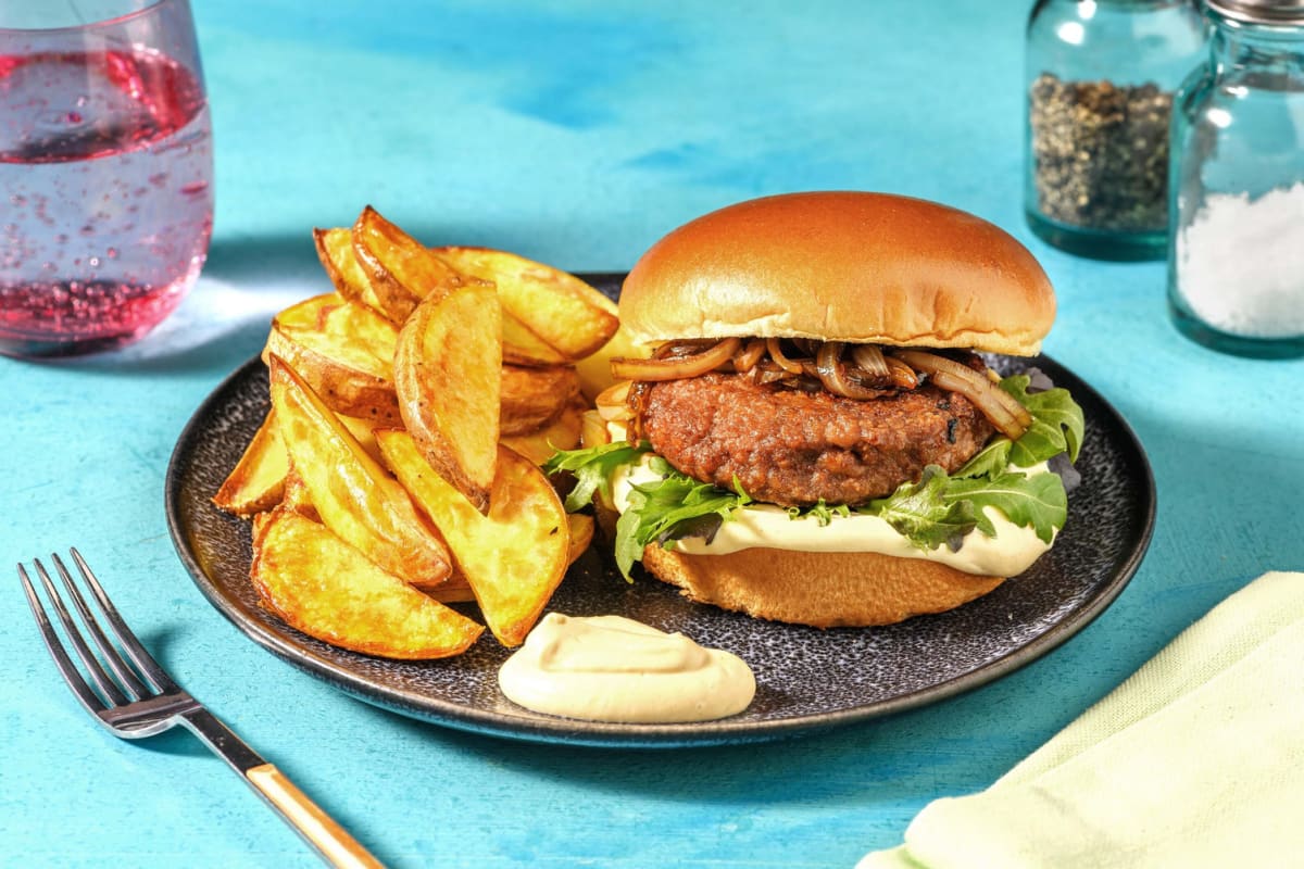 French Onion Veggie Burgers