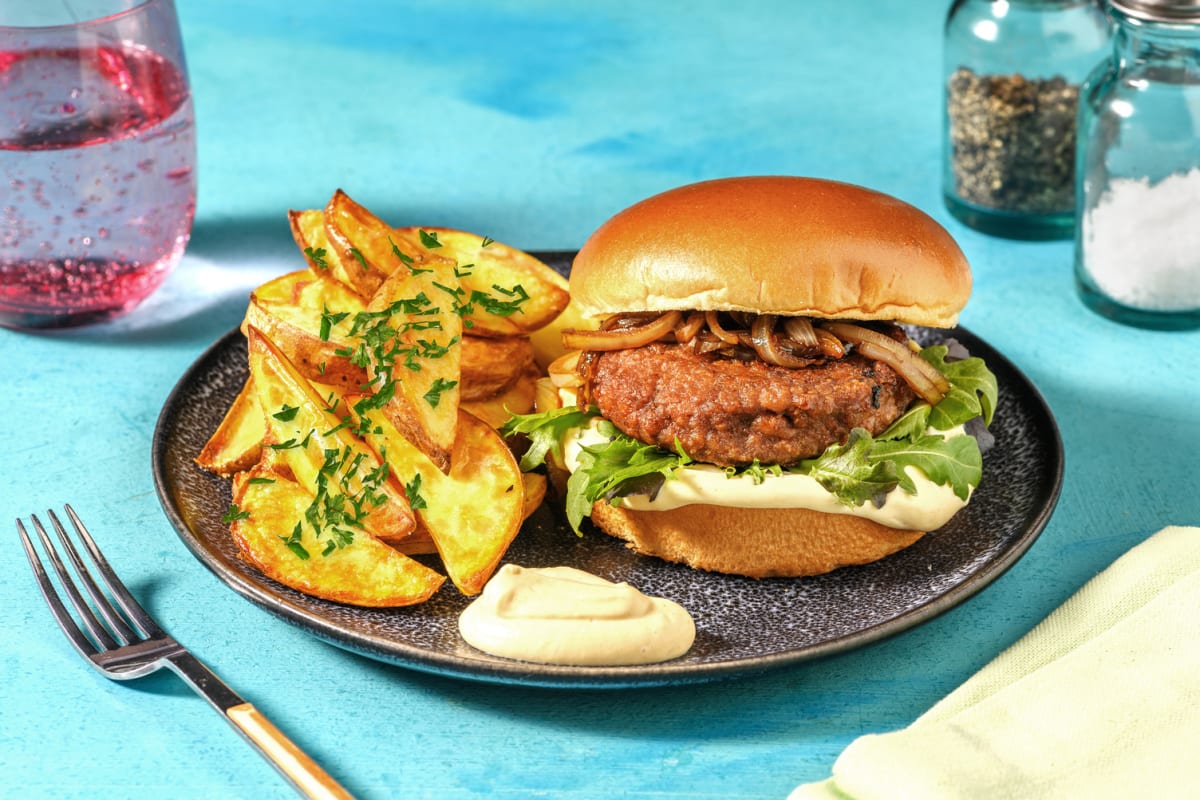 French Onion Veggie Burgers