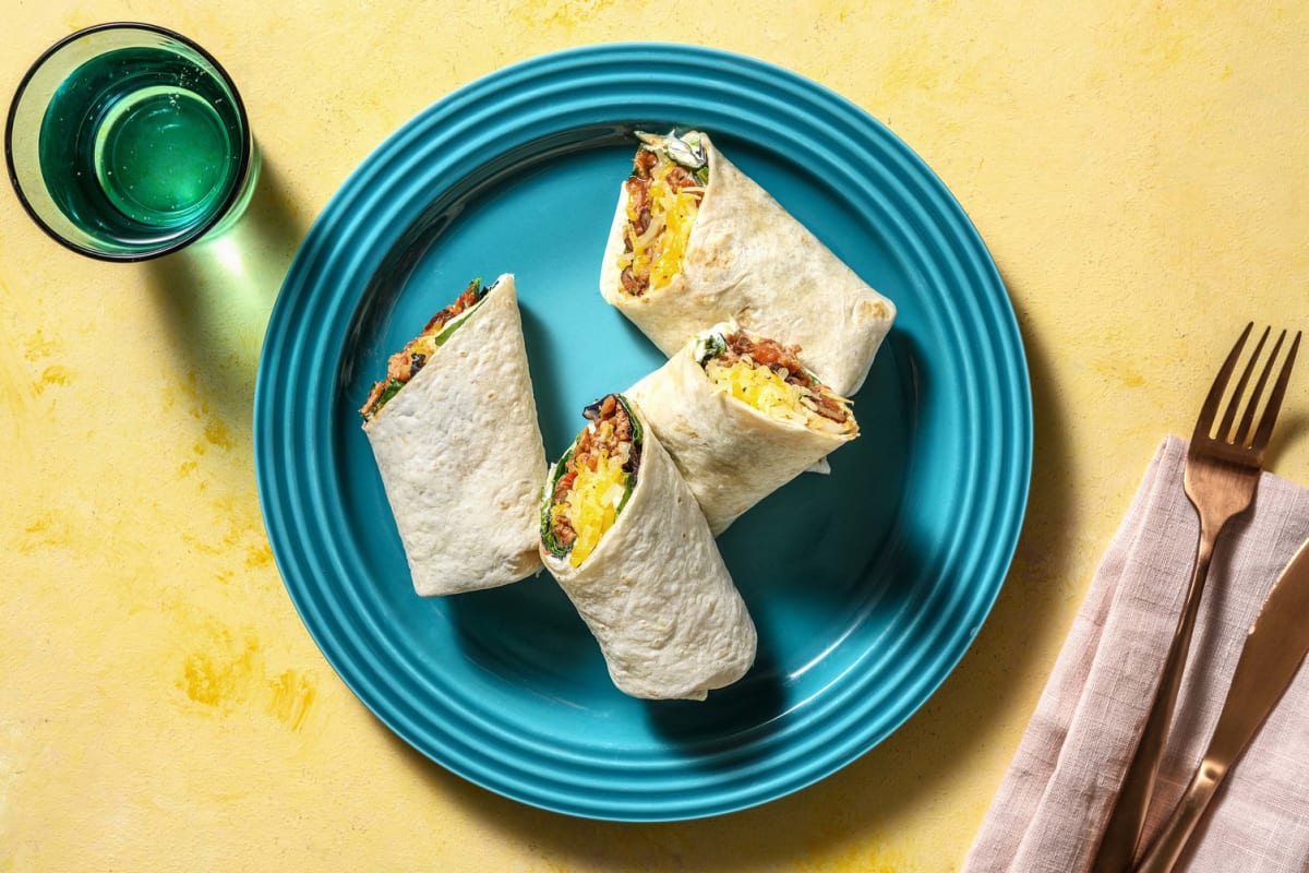 Burritos mit BBQ-Hackfleisch